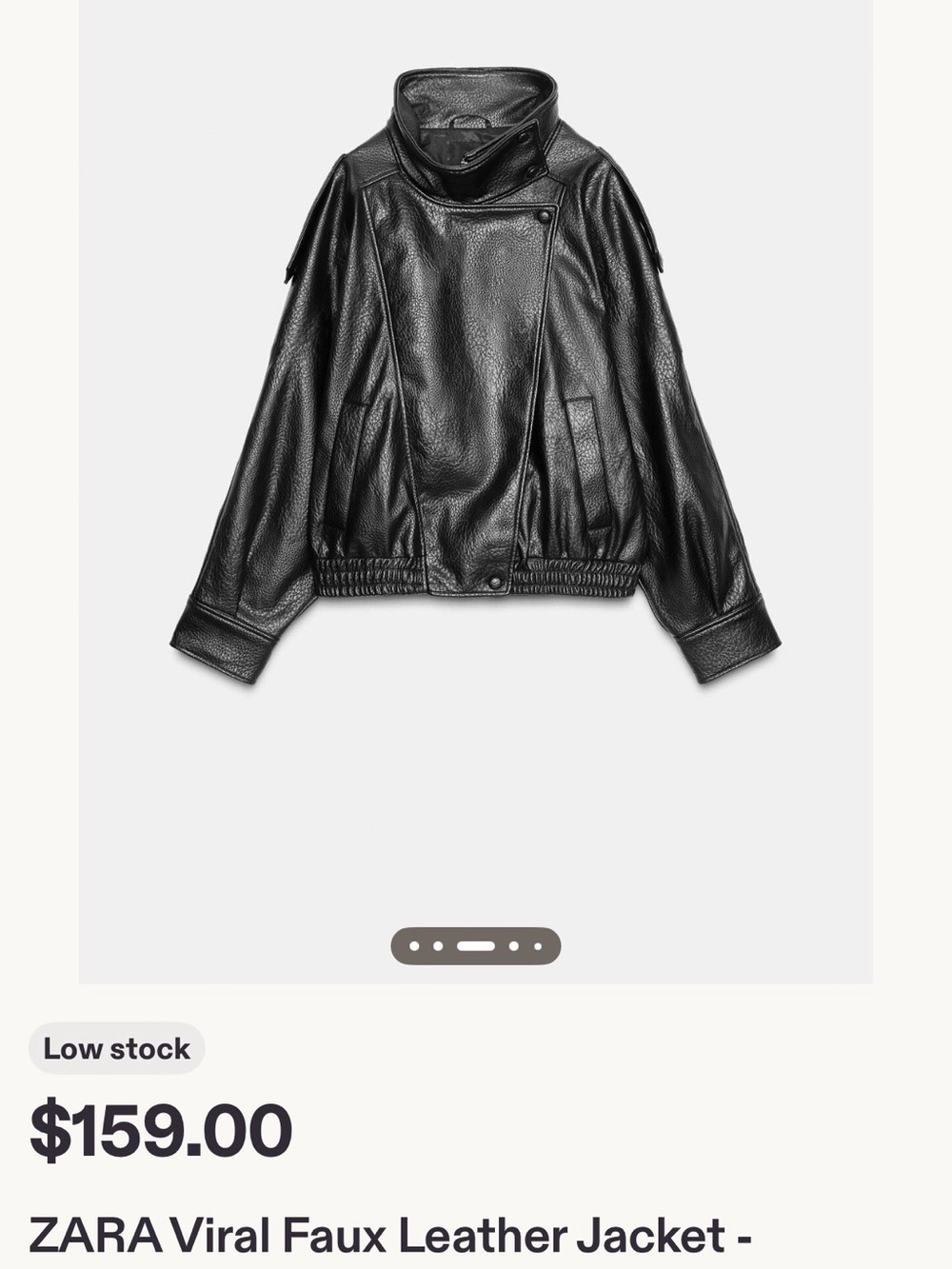 ZARA Viral Faux Leather Jacket - Picture 4 of 7